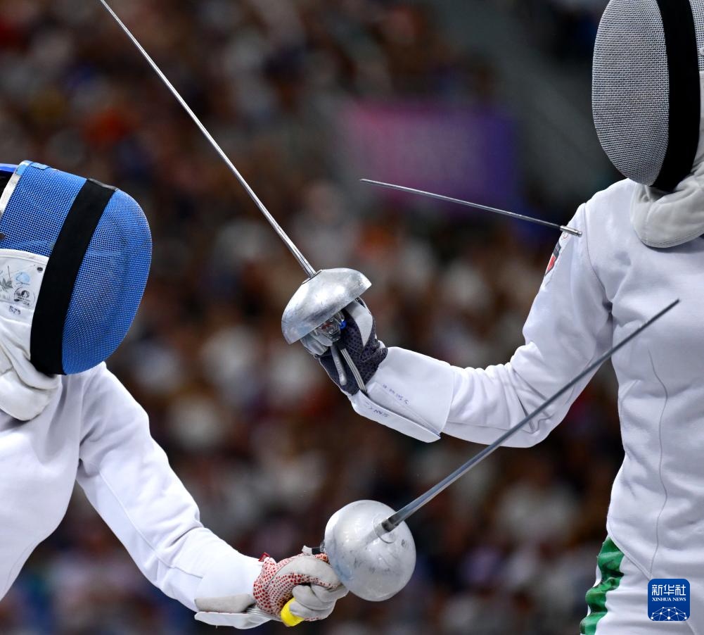 法国运动员在击剑比赛中夺冠